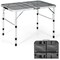 Silver Portable Aluminum BBQ Grill Table with Iron Mesh Surface